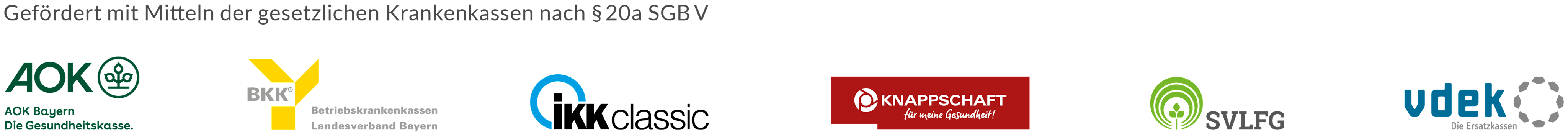 Logos der Vertretungen der gesetzlichen Krankenkassen im Bündnis